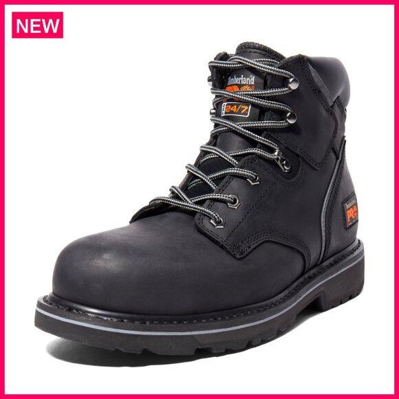 Men's Steel Toe Work Boots Leather Industrial Safety Ankle Boot